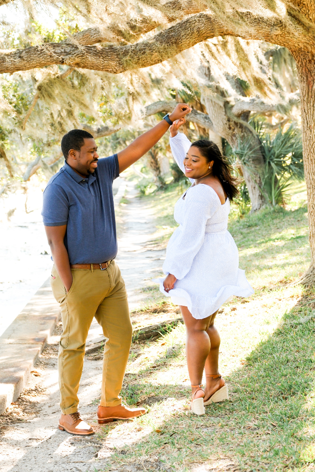 Golden Light During a Philippe Park Engagement