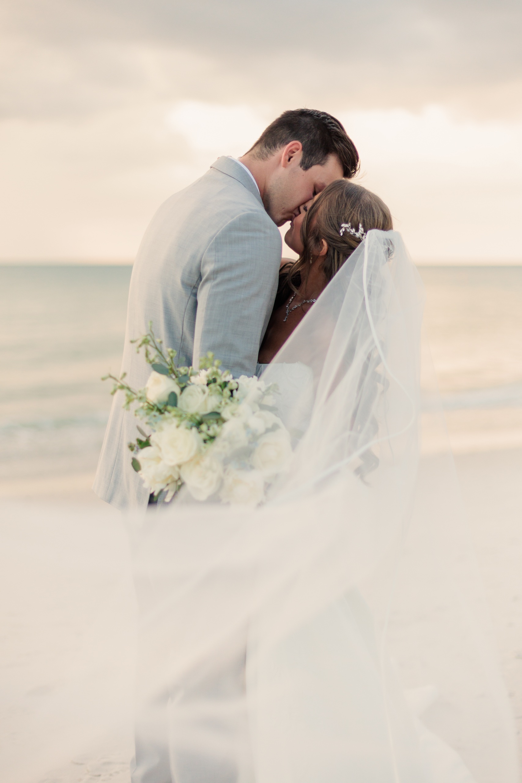 Dreamy Dusty Blue LaPlaya Beach & Golf Resort Wedding