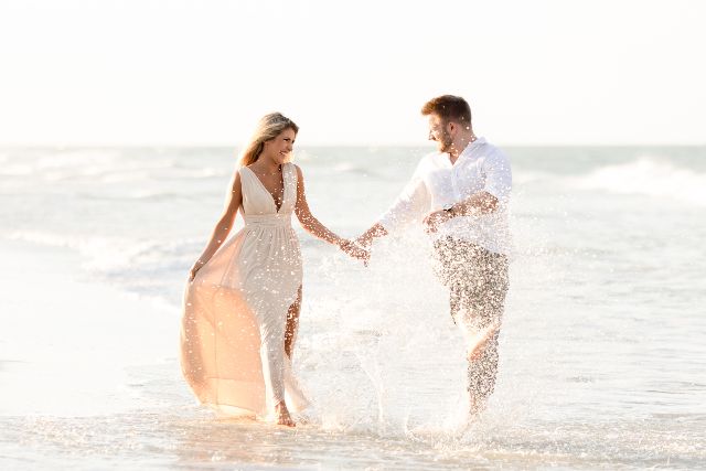 Rocky Shore Washington Oaks Gardens State Park Engagement