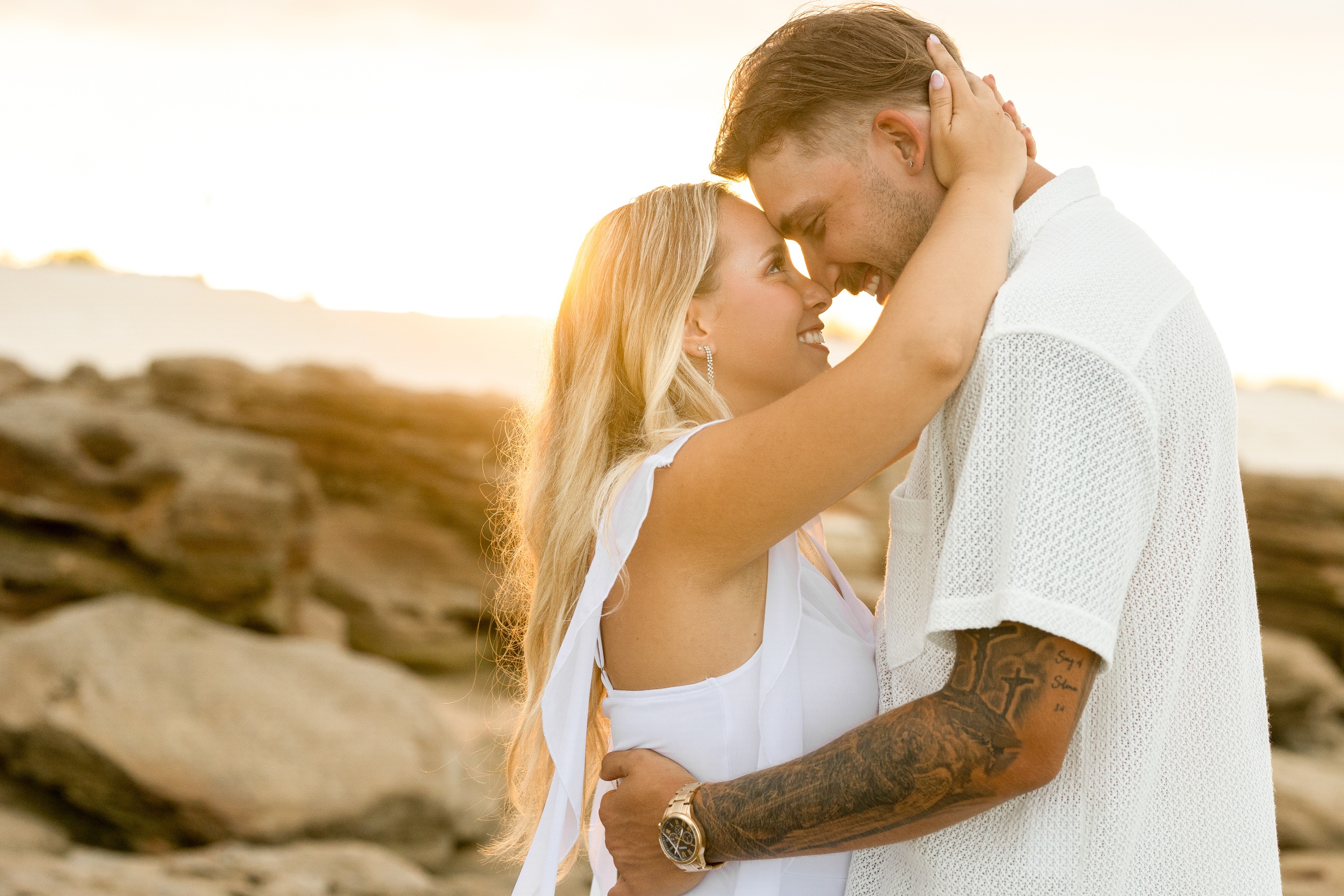 Beachside Washington Oaks Gardens State Park Engagement