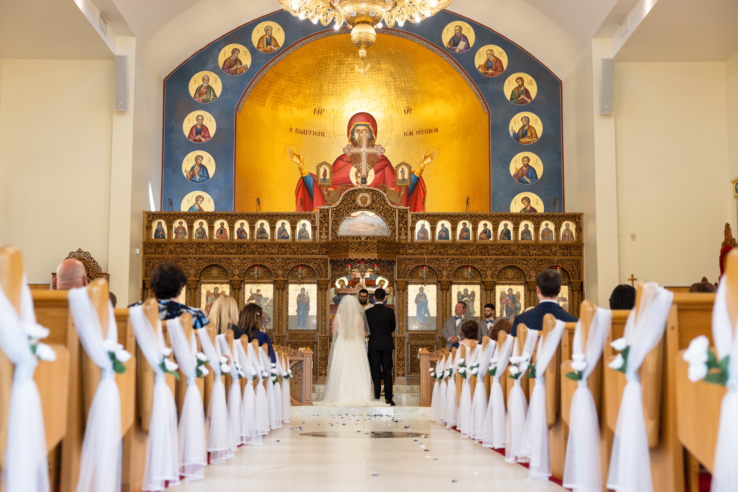 St. George Greek Orthodox Church Ceremony & Spartan Manor Reception