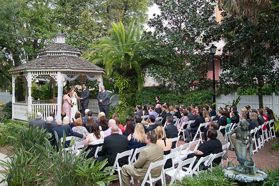 Amy & Kevin’s Vintage Courtyard at Lake Lucerne Wedding