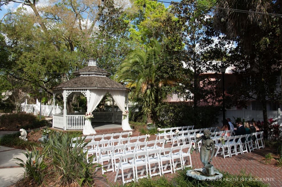 Courtyard at Lake Lucerne Wedding