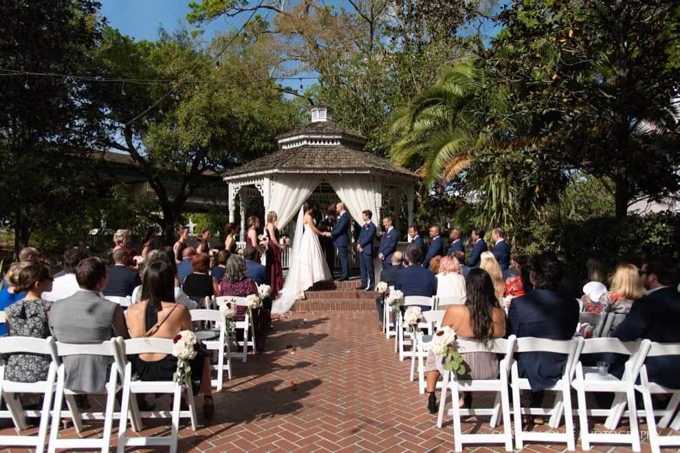 Courtyard at Lake Lucerne Wedding