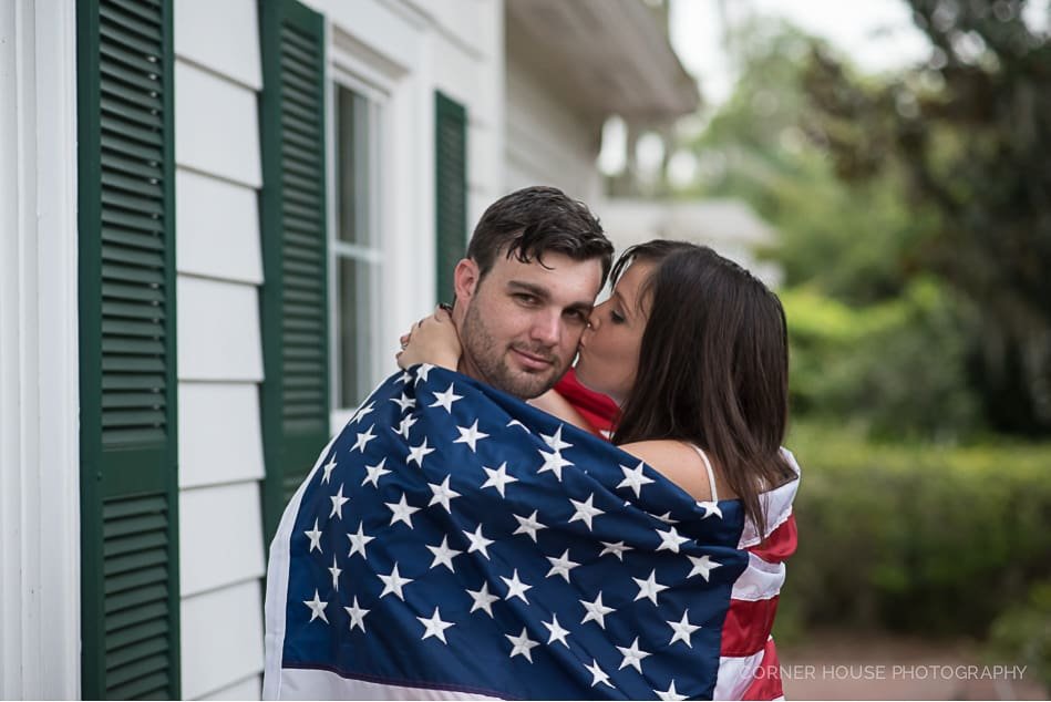 Patriotic Cypress Grove Engagement Patriotic Cypress Grove Engagement
