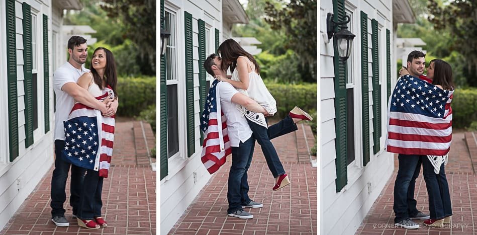 Patriotic Cypress Grove Engagement Patriotic Cypress Grove Engagement
