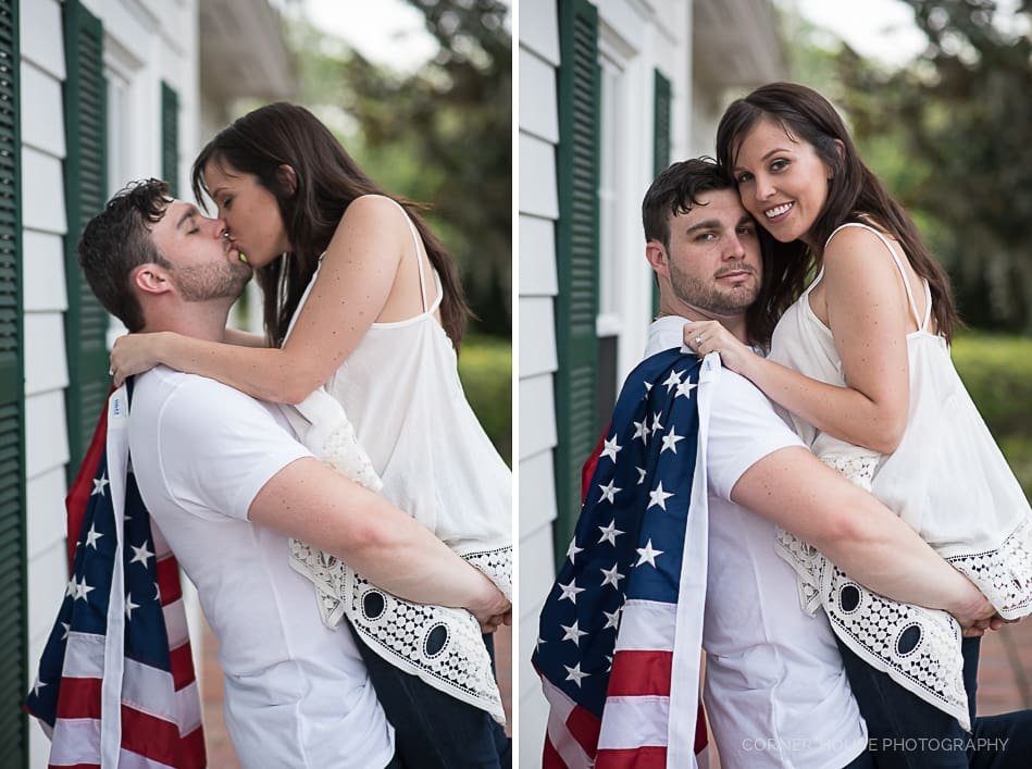 Patriotic Cypress Grove Engagement Patriotic Cypress Grove Engagement