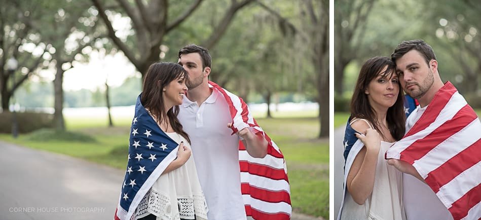 Patriotic Cypress Grove Engagement Patriotic Cypress Grove Engagement
