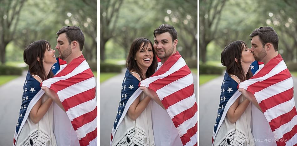 Patriotic Cypress Grove Engagement Patriotic Cypress Grove Engagement