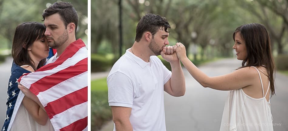 Patriotic Cypress Grove Engagement Patriotic Cypress Grove Engagement