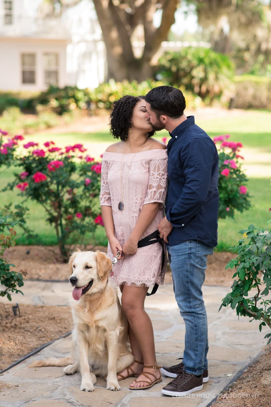 Cypress Grove Rose Garden Engagement Cypress Grove Rose Garden Engagement