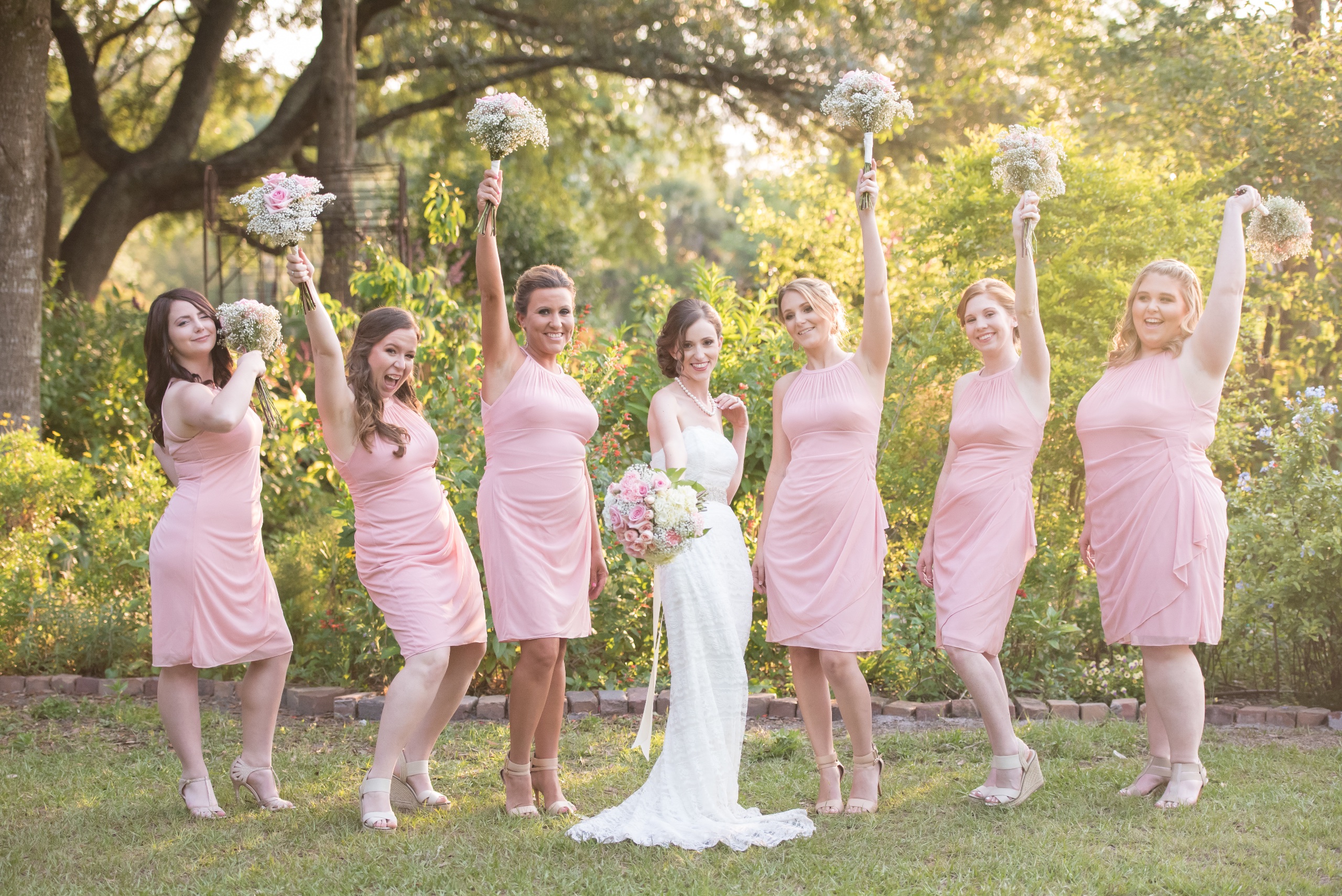 Blush & Navy Mead Botanical Garden Wedding