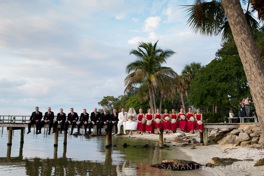 Jessica & Kip’s Merritt Island Red and Gold Holiday Wedding
