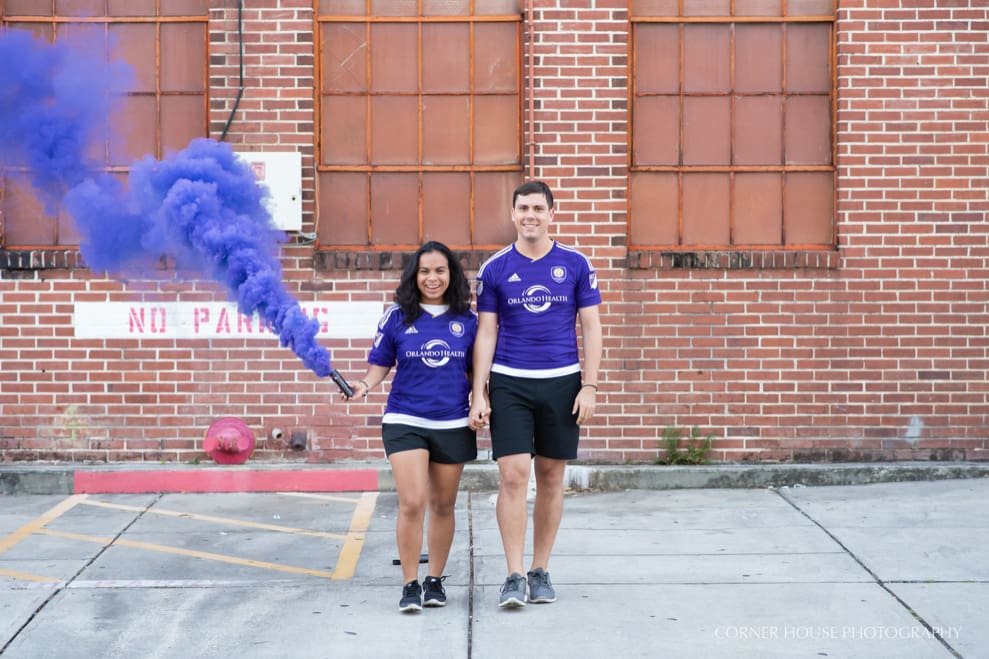 Victoria & Jason’s Orlando City Soccer Engagement