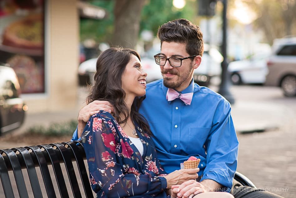 Larisa & Ian’s Park Ave Engagement in Winter Park
