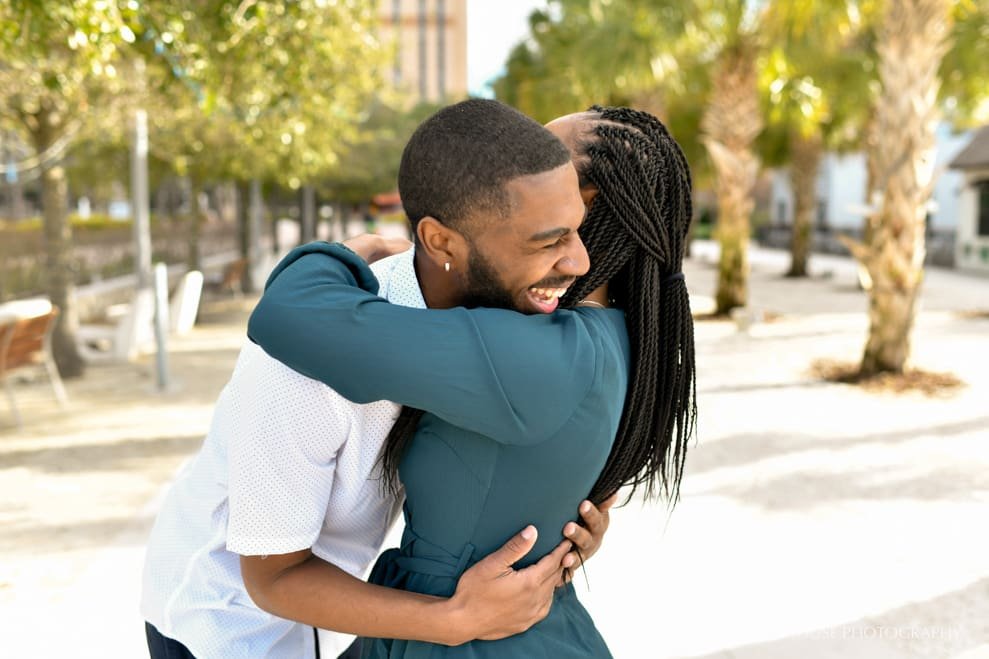 Brittany & Caelen’s Tampa Riverwalk Engagement
